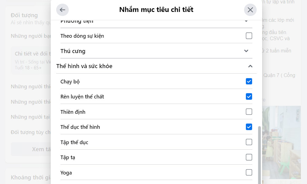 target chạy quảng cáo Facebook