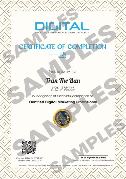 Bằng cấp học viện Digital